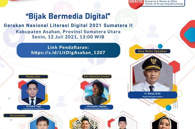 Gerakan Nasional Literasi Digital 2021 Kabupaten Asahan Dengan Tema Bijak Bermedia Digital